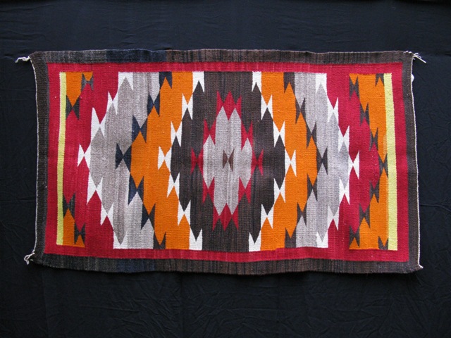 Rug 1930's-40's orange regional