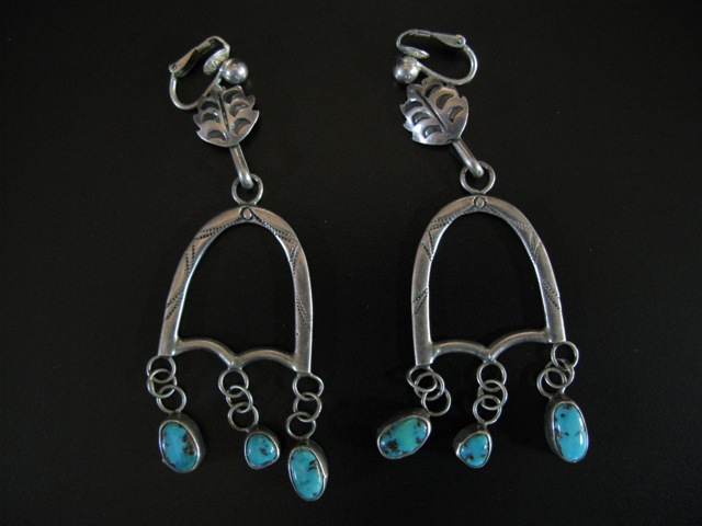 Godber Turquoise Vintage Dangle Earrings