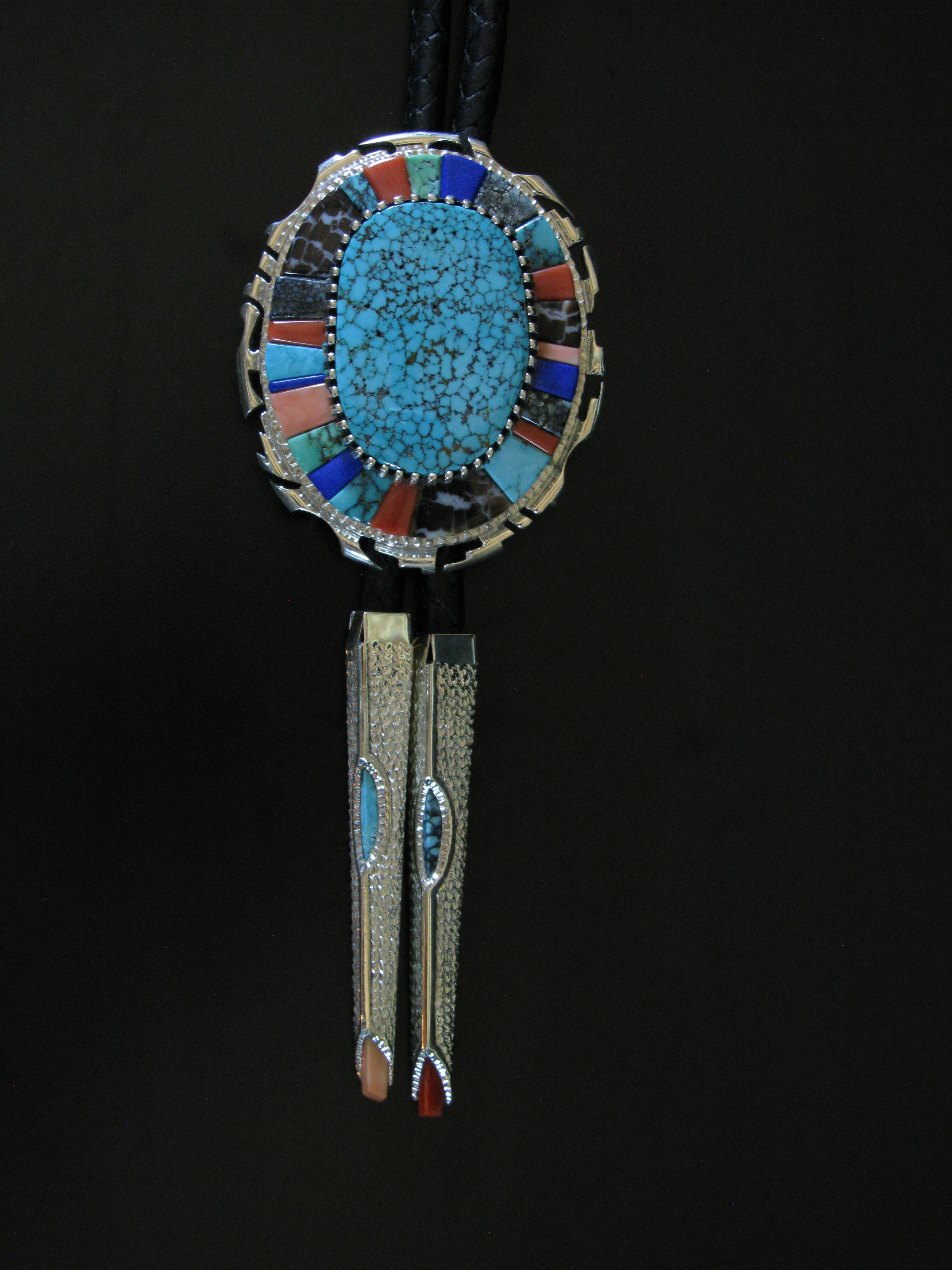 Alvin Yellowhorse Indian Mtn Inlay Bolo