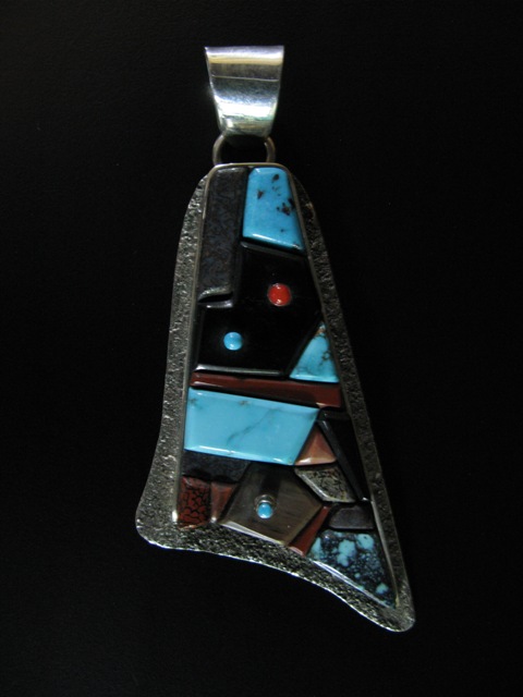 B Tom Abstract Inlaid Pendant