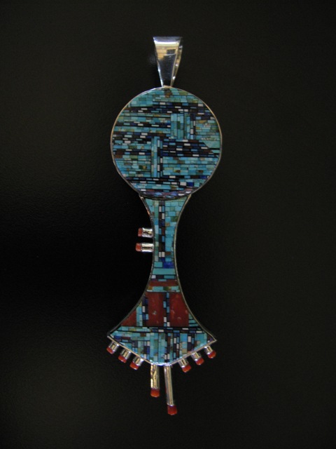 Carl and Irene Clark Long Inlaid Pendant