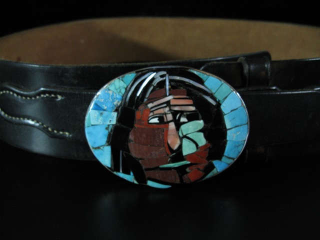 Danny Romero Oval Portrait Buckle w Belt