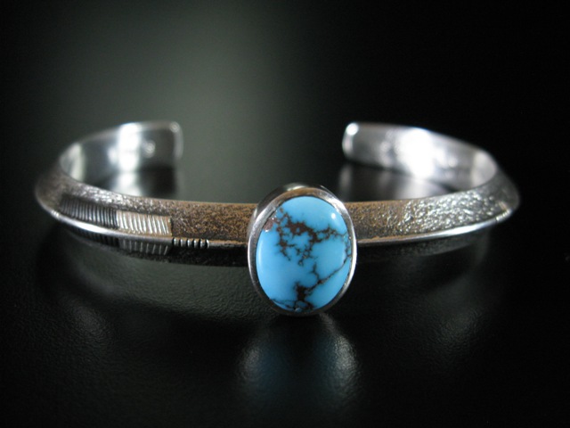 Darryl Begay Egyptian Turquoise Arrow Bracelet 6.75+