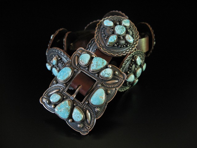 Darryl Becenti #8 Turquoise Concha Belt