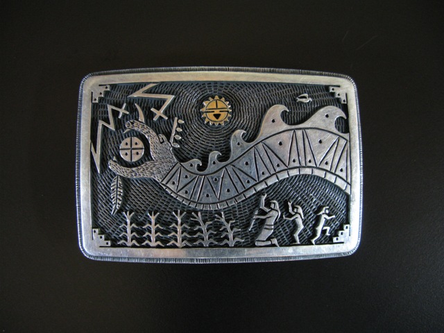 Greg Naseyouma Hopi Pictorial Buckle