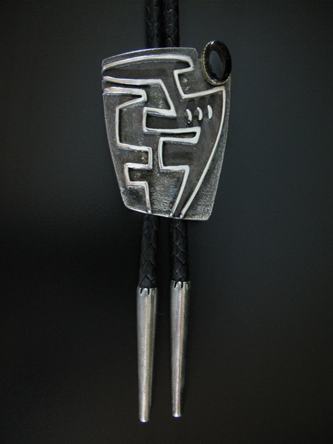 Jared Chavez Sterling and14k Stone Bolo