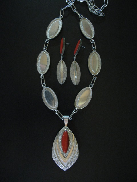 Kee Nez Coral Necklace and Earring Set