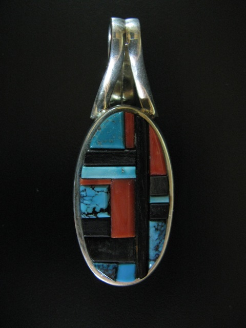 Teddy Draper Inlay Double Sided Pendant
