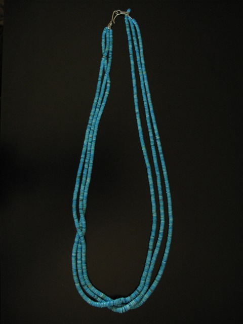 John Huntress Morenci Three Strand Heishi Necklace