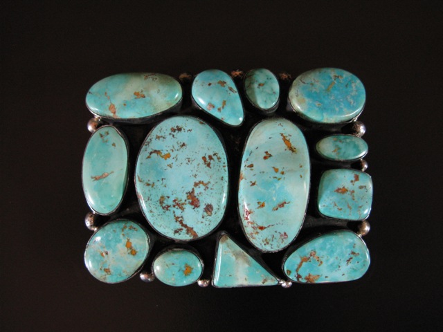 Scattered Pale Green Turquoise Buckle