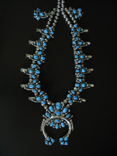 J. Long Persian Turquoise Squash and Earring Set