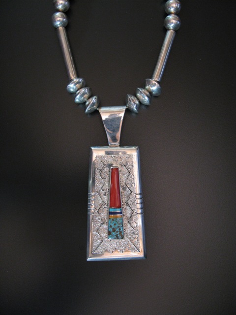 Richard Begay Inlaid Pendant Necklace
