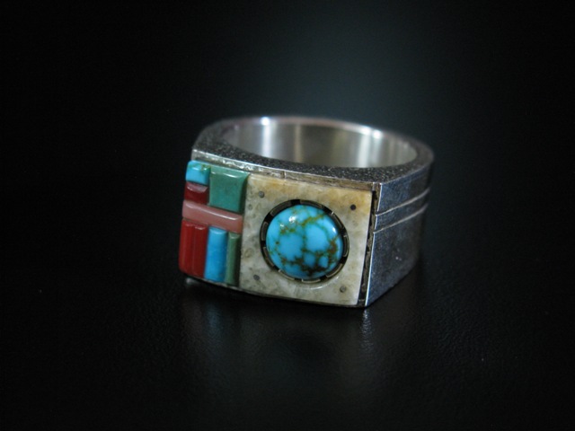 Richard Tsosie Inlay Ring 11.75