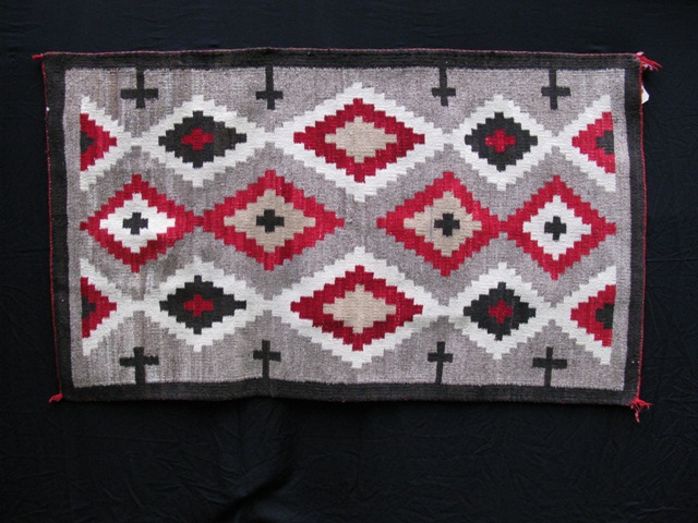 Rug Regional Ganado Diamond pattern ca 1950's