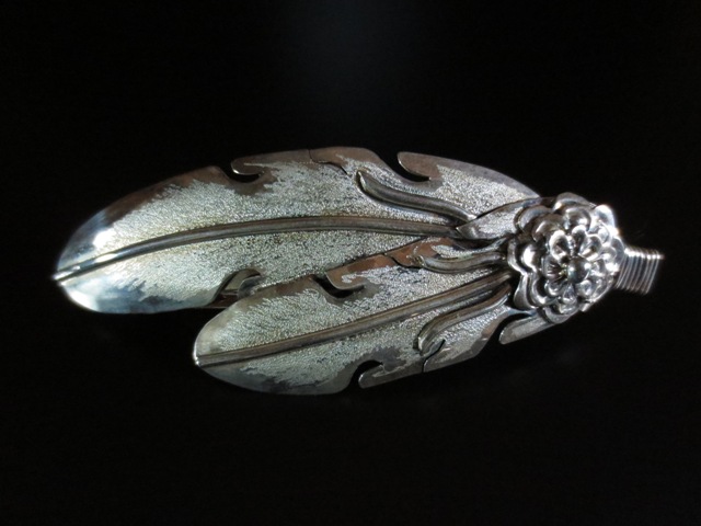 Feather Sterling Barrette