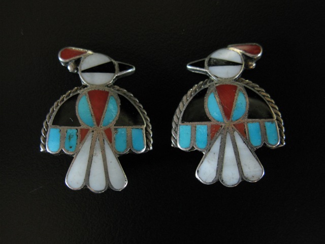 Vintage Thunderbird Clip On Earrings