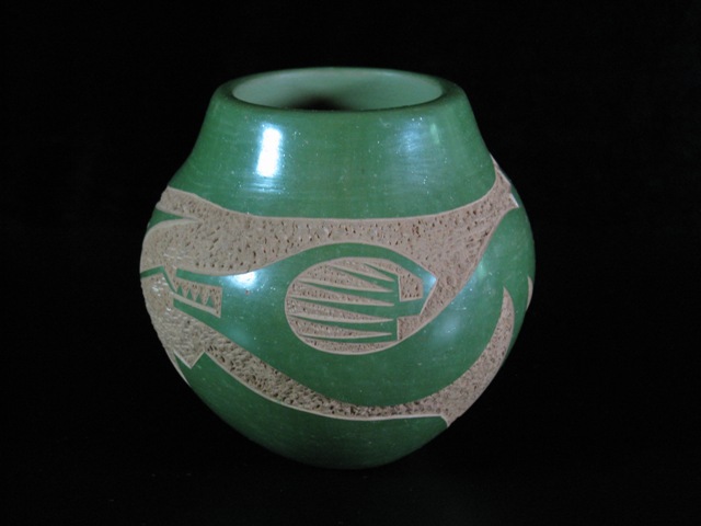  Jennifer S. Tse Pe green slip vase