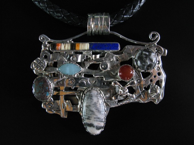 Vernon Begaye Modern Art Pendant Necklace
