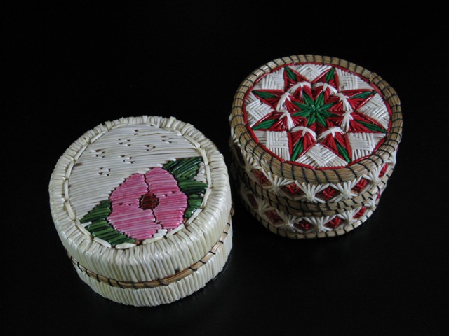 Star and Flower Quill Baskets