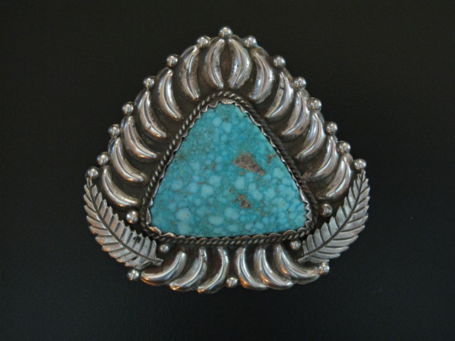Water web Kingman turquoise pin