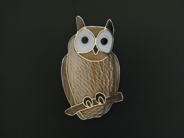 Fabulous Zuni Owl pin