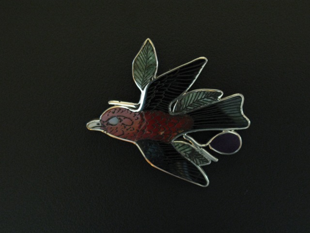 Harlan Coonsis Summer Tanager Pin