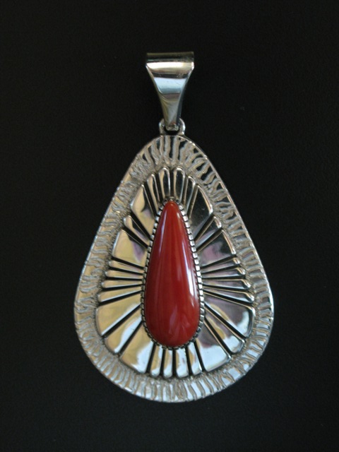 Tom Jim coral pendant