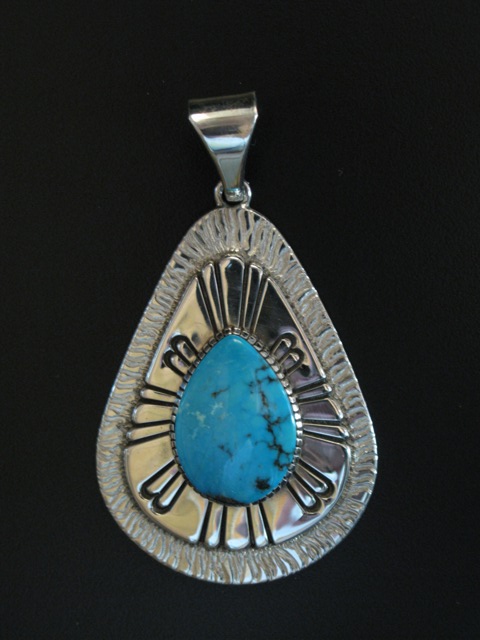 Tom Jim Morenci turquoise pendant