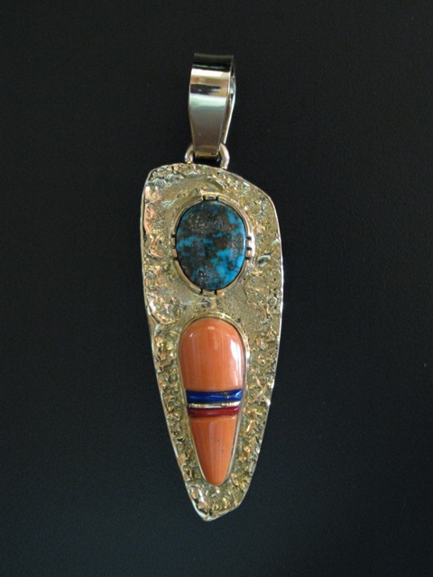 Wes Willie double sided heavy 14k gold pendant