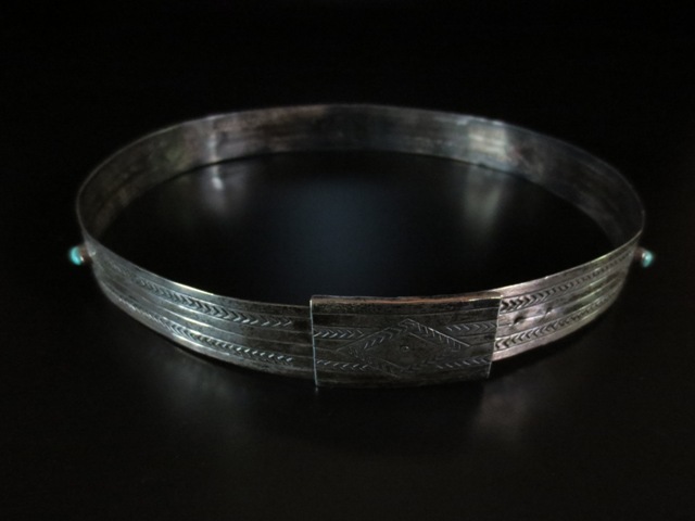 Early Silver and Turquoise Hatband
