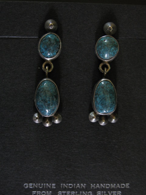 Herman Smith Lone Mtn Turquoise Earring