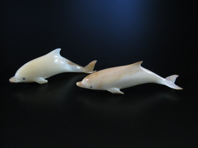 Inuit Ivory Dolphin Carvings