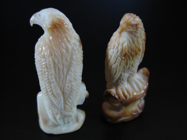 Inuit Ivory Eagle Carvings