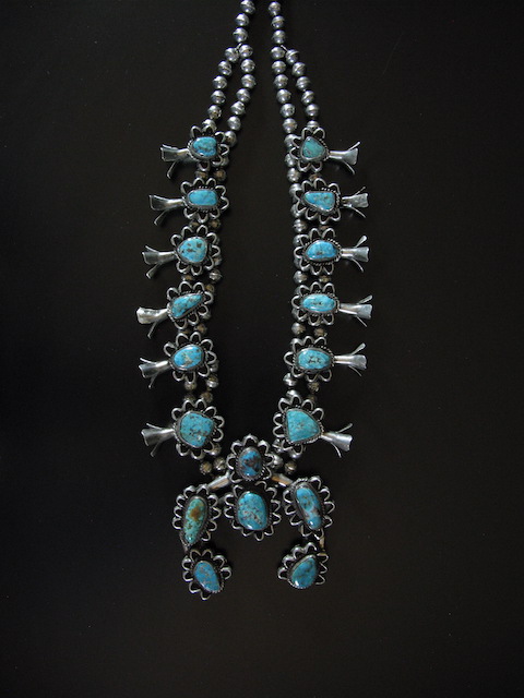Mid Century Turquoise Squash Blossom